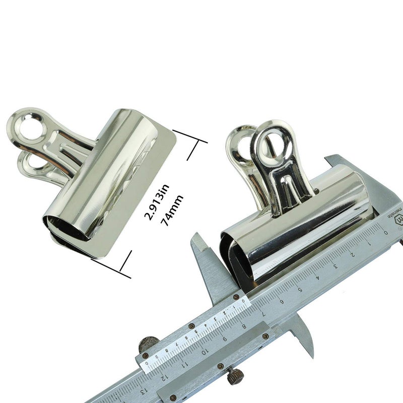 Aylbcz Longdex Bulldog Clip 4PCS 75mm/3Inch Alloy Bulldog Grip Clip for Photos Maps Papers Bills - Image 4